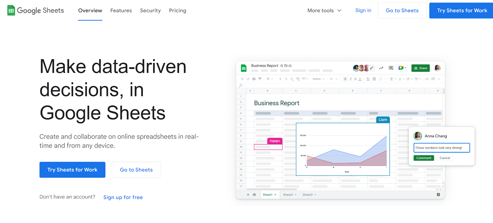 A screenshot featuring Google Sheets